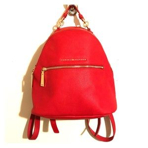Red Tommy Hilfiger mini backpack